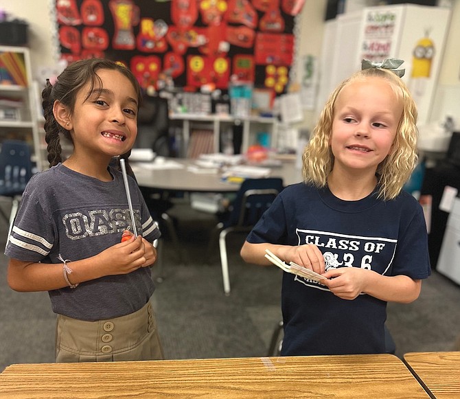 Sofia Cervantes, left, and Hattie Sorenson.