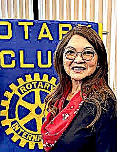 Kim Robinson at Rotary