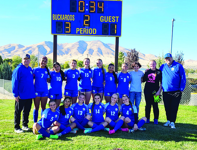 The Lowry High School girls soccer team knocked off previously undefeated Churchill County 3-1 on Thursday in Winnemucca to earn a home playoff match.