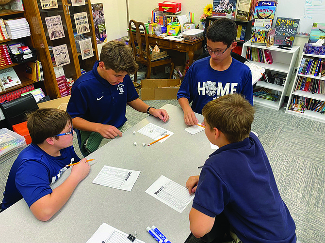 From left: Jeremy Heath, Leyton Anderson, Ezra Acomb and Jared Sherer.