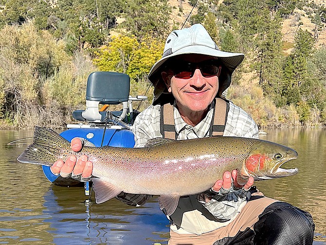 Gardnerville Ranchos resident Steve Hamilton caught this fish on the Trinity River while using his 6 weight fly rod.