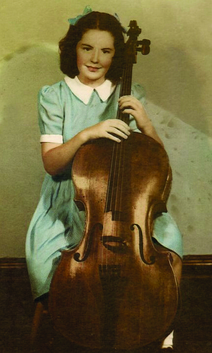 Rosemary Nebesky at age 16 with cello. A scholarship will be awarded in her memory.