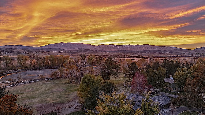 Tuesday's brilliant sunrise over Carson Valley taken by JT Humphrey.