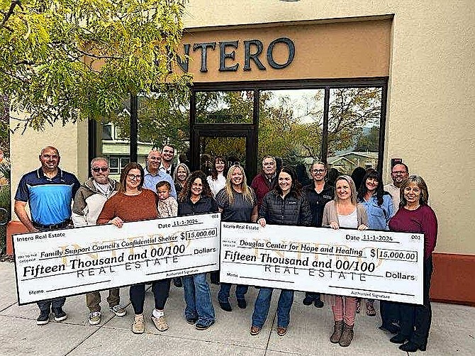 Intero Real Estate donated $15,000 each to the Family Support Council and Douglas Center for Hope and Healing raised at Intero’s Oct. 12 Chili Cookoff.