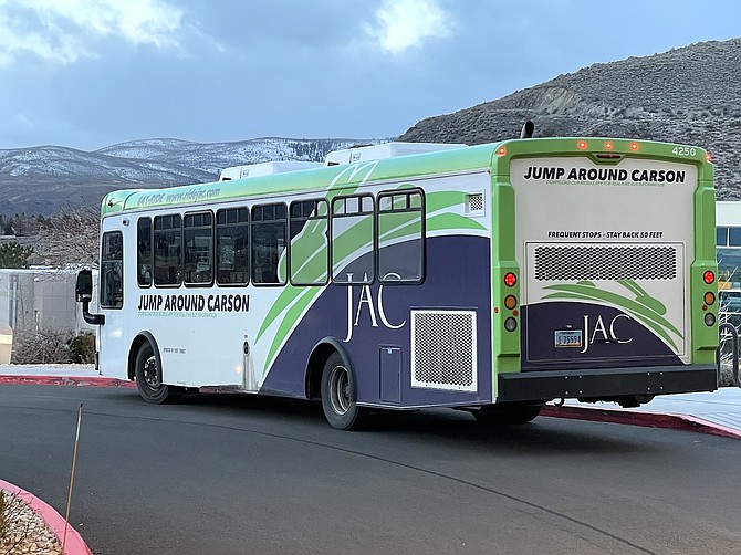 A Jump Around Carson Bus at Carson Tahoe Regional Medical Center on Feb. 29.