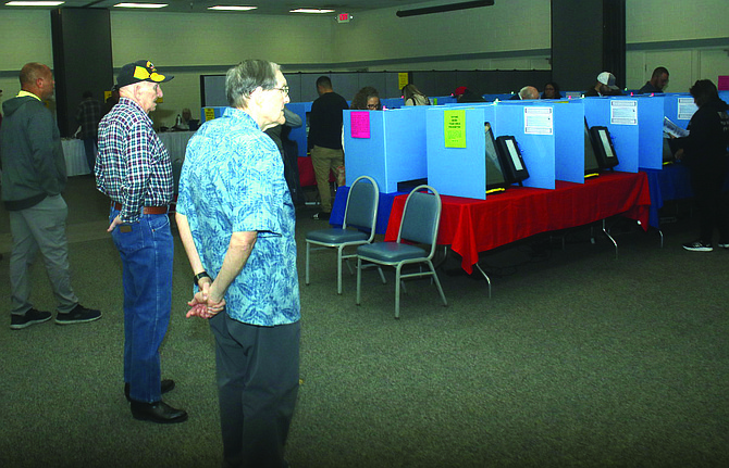 Volunteers ensured the voting process went smoothly at the Fallon Convention Center for the general election.