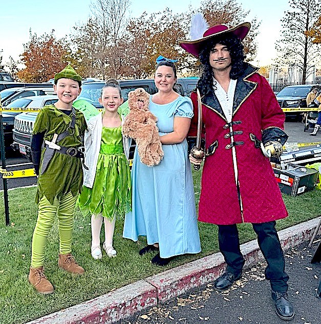 The Hampton Family dressed as Peter Pan, Wendy, Teddy, Captain Hook and Tinkerbell won Best Family Costume at Trunk or Treat on Halloween night.
Photo Special to The R-C