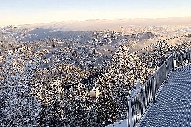 A still shot from Heavenly Mountain Resort's live mid-gondola camera at 8:20 a.m. Saturday morning. The Gondola will open on Nov. 22 to sightseeing.