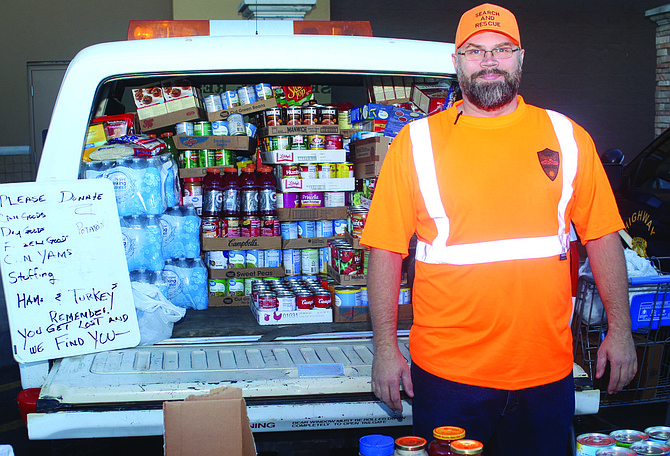 Garrett Roosa represented Churchill County Search and Rescue at the 2023 Holiday Food Competition. This year’s competition is Dec. 1 from 11 a.m.-4 p.m. in front of the Fallon Walmart.