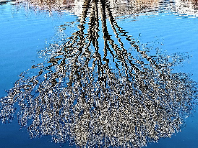 Ripples add texture to the reflection of a tree in Minden’s Seeman Pond.
Photo special to The R-C by Terry Burnes