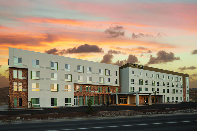 The opening of a new Courtyard by Marriott extended stay hotel inside the footprint of Tahoe Reno Industrial Center.