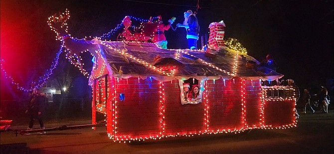 An entry in Saturday night's annual Parade of Lights through Gardnerville and Minden. 
Photo Special to The R-C by Lisa Coffron