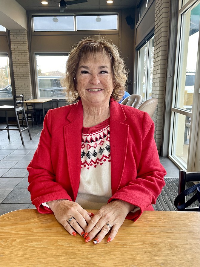 Carson City Mayor Lori Bagwell in the Starbucks across from Mills Park on Dec. 12.