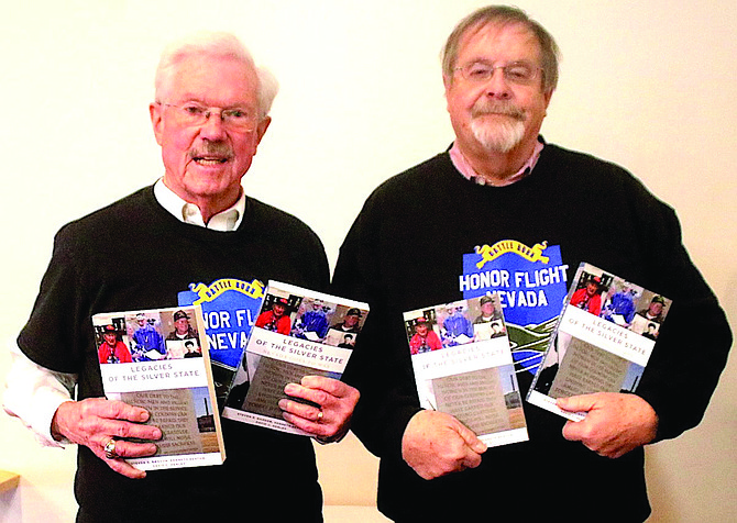 Ken Beaton, left, and Steve Ranson, co-authors of "Legacies of the Silver State: Nevada Goes to War," will be at the Reno Public Market on Saturday for a book signing.