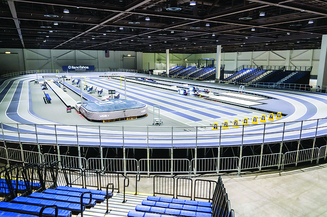 Reno’s new indoor track, which debuted in early December, is one of only four in the Western U.S.