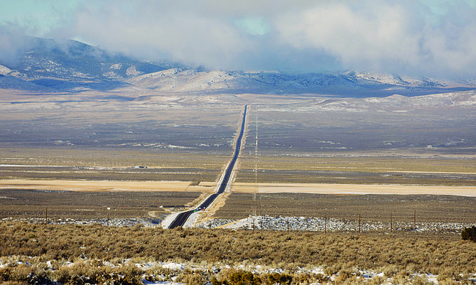 Highway 50 near Austin on Nov. 18, 2024. (David Calvert/The Nevada Independent)