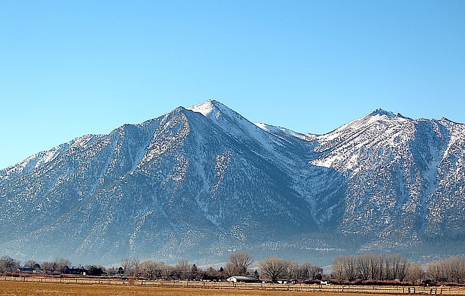 Jobs Peak stands above Carson Valley on Thursday morning.