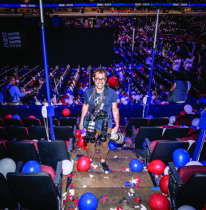 Photo by Carrie Schreck

“What a night!” is how photographer Nate Gowdy summed up the euphoric experience of documenting the 2024 the Democratic National Convention in Chicago last August.