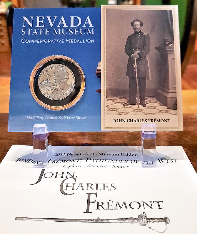 A sample of the John C. Frémont Commemorative Medallion that will be pressed at the Nevada State Museum in January.