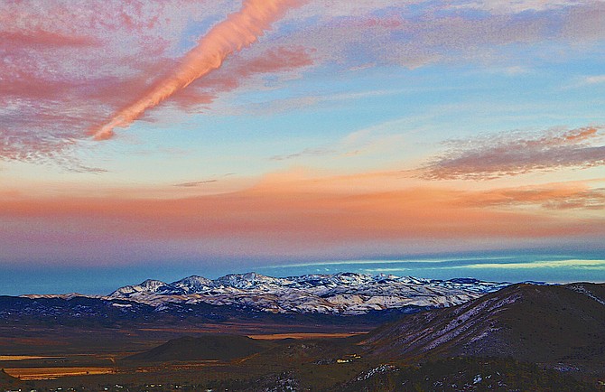 The Sweetwater Mountains from Topaz Ranch Estates in this photo taken by resident John Flaherty