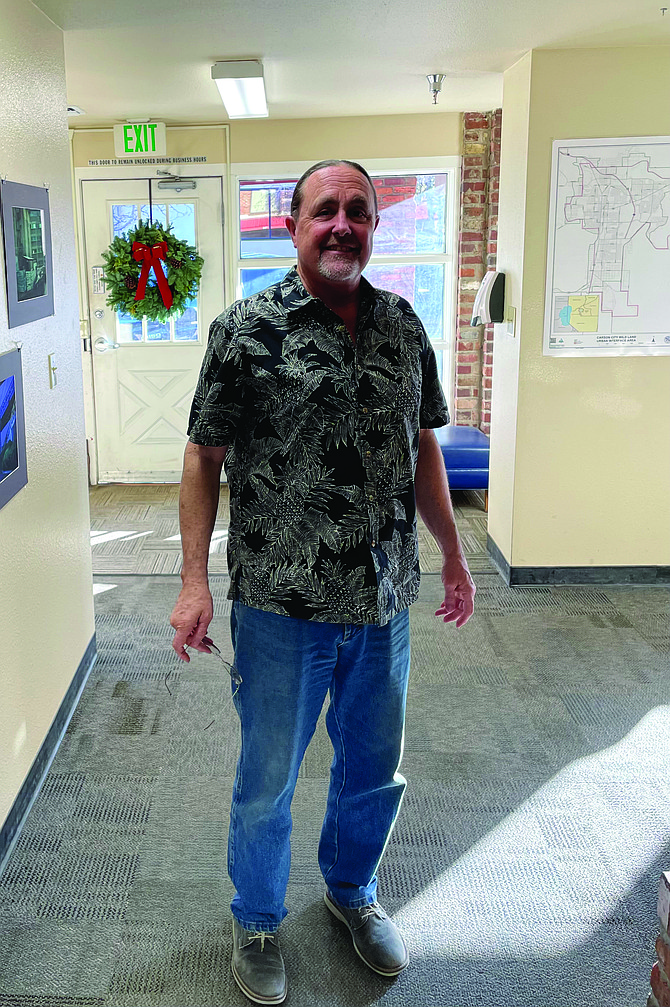 Carson City Ward 2 Supervisor Maurice White outside his office at the Community Development building downtown on Dec. 17.