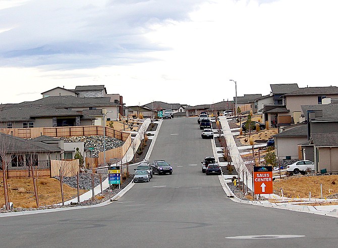 Newly built homes in the Valley Knolls development in northern Douglas County. The 178-unit project was approved in 2018.