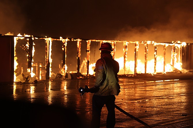 Cal Fire uploaded to flickr this shot of the Palisades Fire in Los Angeles, Calif., taken on Wednesday.