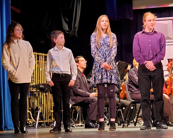Nebesky Scholarship winners were recognized at Carson City Symphony’s Holiday Treat concert in December.
