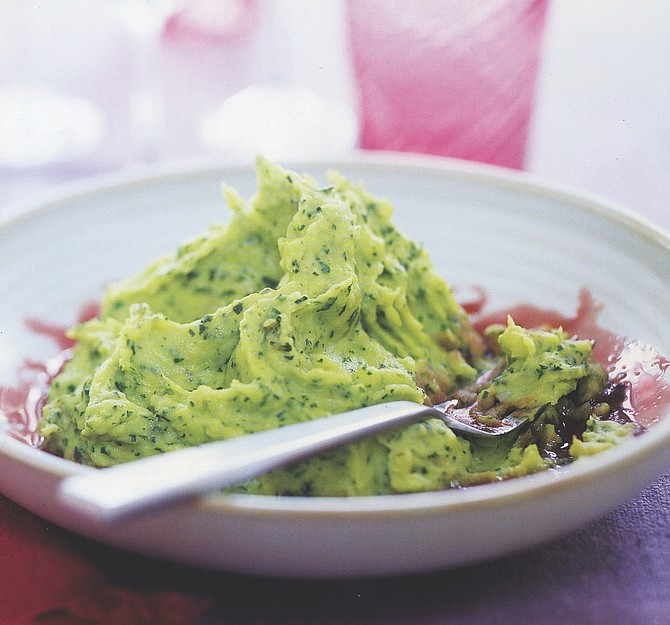 Irresistible basil mashed potatoes.