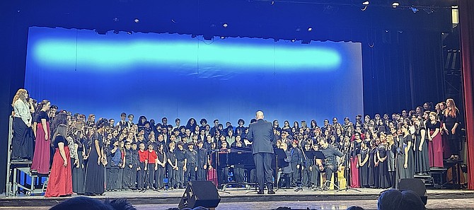The All-State Choir performed at the All State Nevada Music Educators Association event in Las Vegas in January.