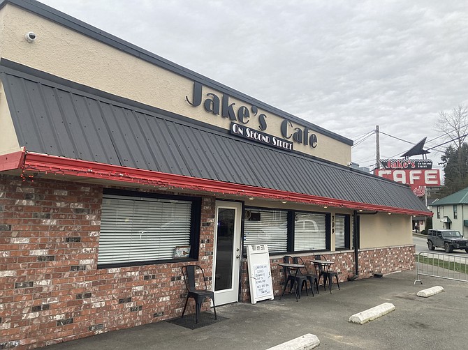 Jake's Cafe in Snohomish on Second Street seen days before it reopened Feb. 17 to large crowds.