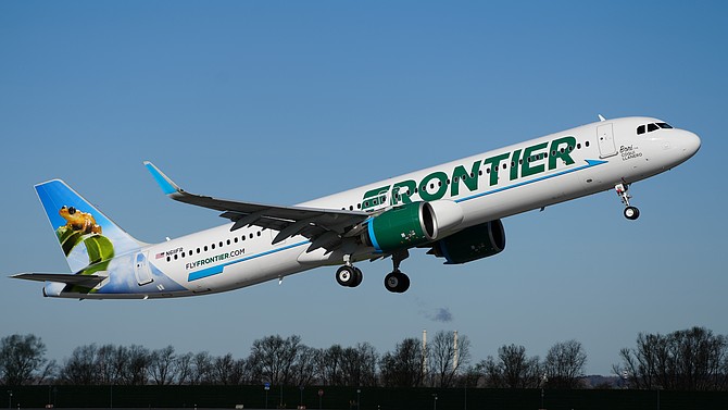 Airbus A321-271NX flown by Frontier Airlines from Hamburg-Finkenwerder Airport to be delivered to the United States.