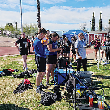 The Lowry High School track and field team opened the 2025 season at the Rustbuster Invitational in Patterson, Calif.