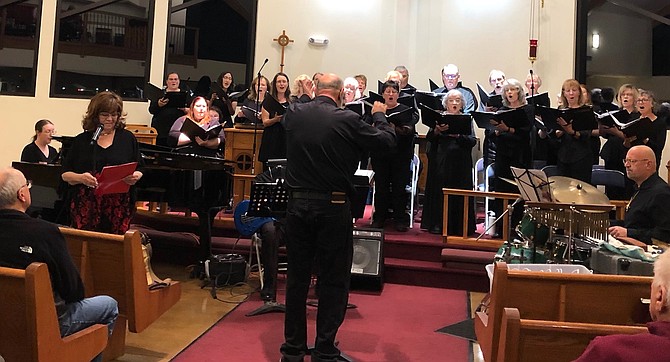Carson Chamber Singers in concert with guest artists at Shepherd of the Sierra in October 2024.