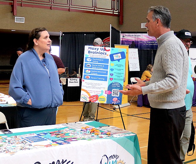 The Moxy Up booth at the Carson Valley Chamber of Commerce's Business Showcase on April 17.