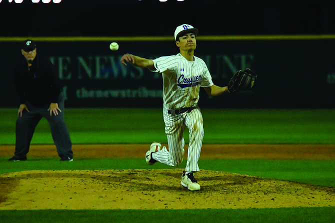 Eatonville senior Justen Koch earned the win on the mound in relief to help the Cruisers defeat the Thunderbirds 12-9.