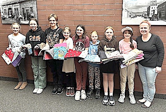 the Douglas County 4-H Sewing Club sewed more than 40 pillowcases for patients at Renown Children’s Hospital.