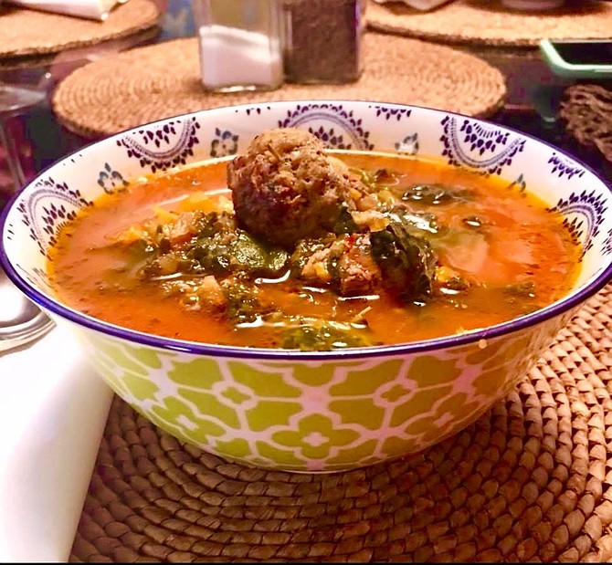 Elaine Marriott’s Italian Meatball Soup.