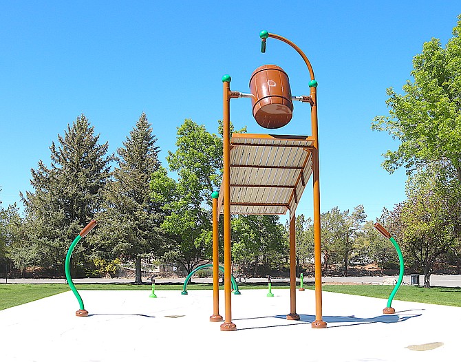 The new splash pad at Westwood Park 1780 Pinewood Drive behind Carson Valley Cinemas.