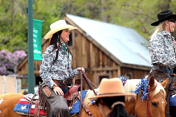 Invitational Horse Parade organizer Krissie Haliwell during Saturday’s event in Genoa.