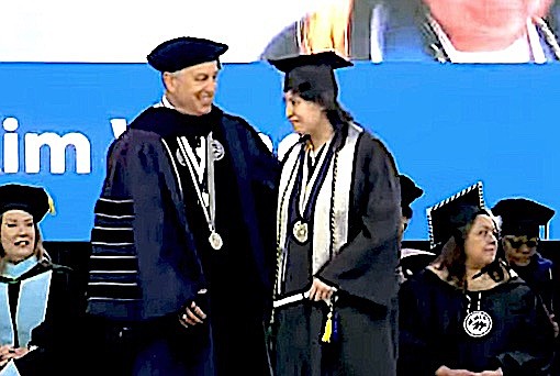 Members of the University of Nevada's College of Science and Social Work receive their degrees on Thursday morning.