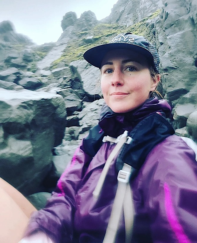 Kelly Bessem on the trail in Oregon.