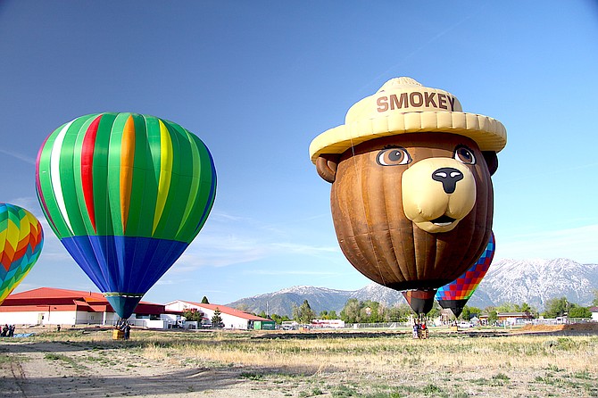 “Smokey the Bear,” sponsored by Country Financial. “Irish Spirit,” “New Adventure” and “Wolf Spirit” landed behind the Carson Valley Middle School on May 16.