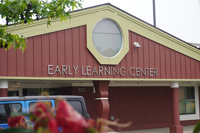 The sign of the Early Learning Center as seen Saturday, May 16.