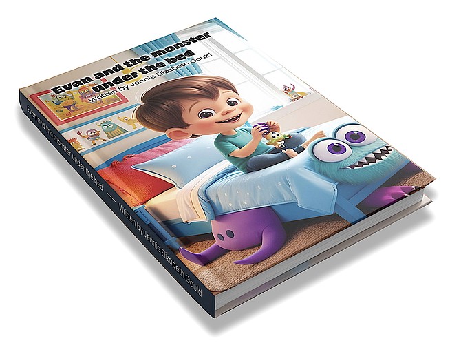 A copy of the book, “Evan and the Monster under the bed,” by Gardnerville resident Jennie Gould.