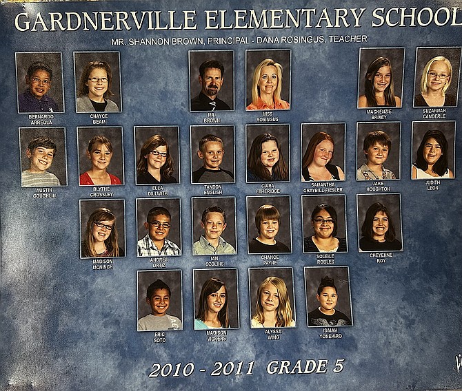 The Gardnerville Elementary School students who started the Kiva Loan ripple effect in Dana Rosingus’ fifth-grade class.