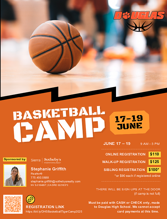 Douglas tiger basketball camp flyer