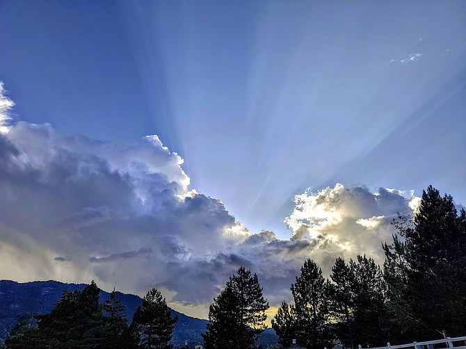 There were a couple of lightning strikes around the region on Wednesday evening, but nothing appears to have caught fire as a result. Photo special to The R-C by Ellie Waller