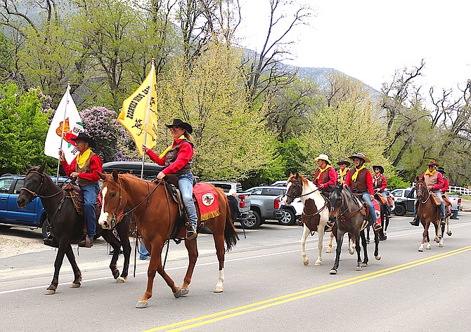 National Pony Express Association re-riders in the Genoa Western Heritage Days Parade in May.