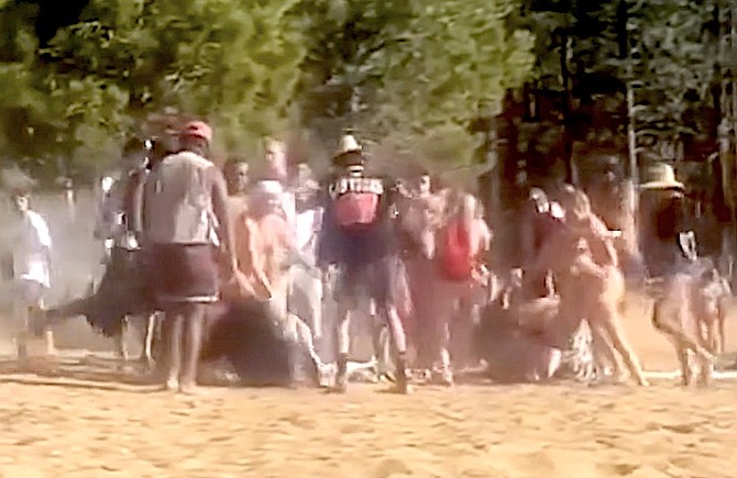 A video posted to social media shows a Memorial Day fight at Zephyr Cove Beach. A fight on Thursday resulted in two arrests.